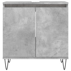 Armoire de bain gris béton 58x33x60 cm bois d'ingénierie 629040629040