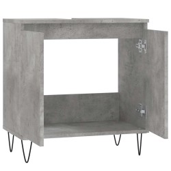 Armoire de bain gris béton 58x33x60 cm bois d'ingénierie 629040629040