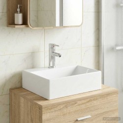 Lavabo de salle de bains Chrome 39 x 30,5 x 12,5 cm métal 629042629042
