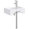 Lavabo de salle de bains Chrome 39 x 30,5 x 12,5 cm métal 629042629042