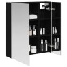 Armoire Miroir de Salle de Bain Chêne noir 63,5 x 15,5 x 70 cm 629043629043
