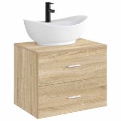 Lavabo de salle de bains Noir Mat 59 x 35 x 21 cm métal 629044629044