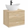 Lavabo de salle de bains Noir Mat 59 x 35 x 21 cm métal 629044629044