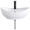 Lavabo de salle de bains Noir Mat 59 x 35 x 21 cm métal 629044629044