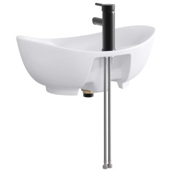 Lavabo de salle de bains Noir Mat 59 x 35 x 21 cm métal 629044629044