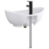 Lavabo de salle de bains Noir Mat 59 x 35 x 21 cm métal 629044629044