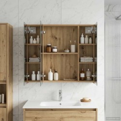 Armoire Miroir de Salle de Bain Chêne artisan 80 x 14.5 x 70 cm 629045629045