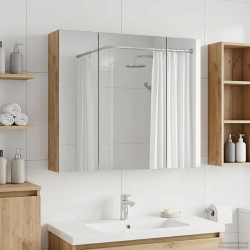 Armoire Miroir de Salle de Bain Chêne artisan 80 x 14.5 x 70 cm 629045629045