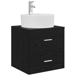 Vanité de lavabo mural Chêne noir 49,5 x 44,5 x 65 cm 629046629046
