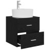 Vanité de lavabo mural Chêne noir 49,5 x 44,5 x 65 cm 629046629046