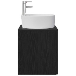 Vanité de lavabo mural Chêne noir 49,5 x 44,5 x 65 cm 629046629046