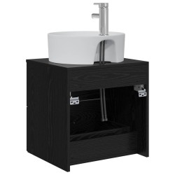 Vanité de lavabo mural Chêne noir 49,5 x 44,5 x 65 cm 629046629046