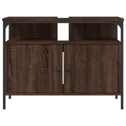 Armoire lavabo de salle de bain chêne marron 80x30x60 cm 629048629048