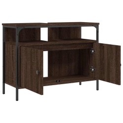 Armoire lavabo de salle de bain chêne marron 80x30x60 cm 629048629048