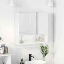 Armoire Miroir Blanc brillant 59 x 17 x 55 cm Bois d'ingénierie 629049629049