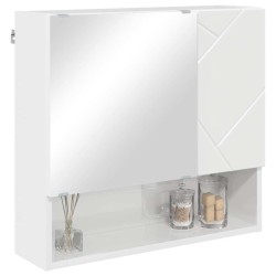 Armoire Miroir Blanc brillant 59 x 17 x 55 cm Bois d'ingénierie 629049629049