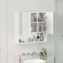 Armoire Miroir Blanc brillant 59 x 17 x 55 cm Bois d'ingénierie 629049629049