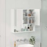 Armoire Miroir Blanc brillant 59 x 17 x 55 cm Bois d'ingénierie 629049629049