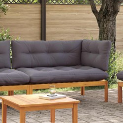Unité de canapé d'angle Gris Naturel et Foncé Bois d'acacia 629053629053