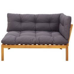 Unité de canapé d'angle Gris Naturel et Foncé Bois d'acacia 629053629053