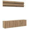 Unites TV 6 pcs chêne artisanal Bois d'ingénierie 629055629055