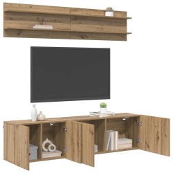 Unites TV 6 pcs chêne artisanal Bois d'ingénierie 629055629055