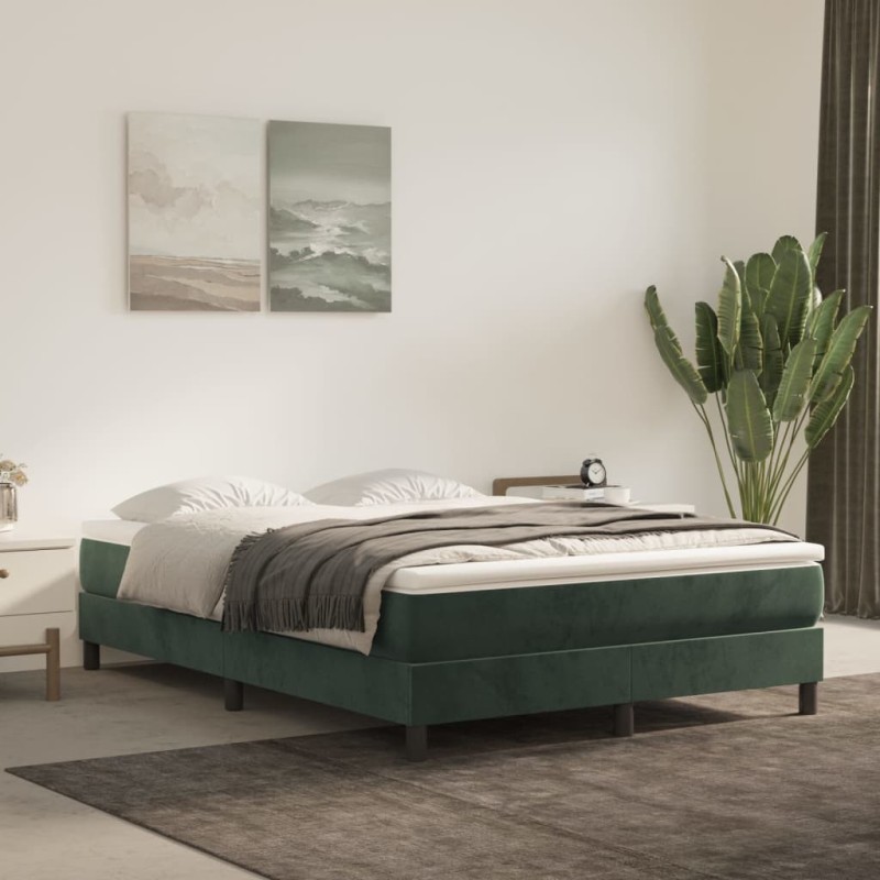 Matelas de lit à ressorts ensachés fermeté moyenne Vert foncé 140x200x20 cm 629057629057