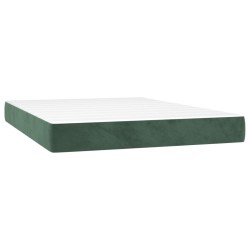 Matelas de lit à ressorts ensachés fermeté moyenne Vert foncé 140x200x20 cm 629057629057