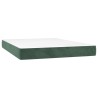 Matelas de lit à ressorts ensachés fermeté moyenne Vert foncé 140x200x20 cm 629057629057