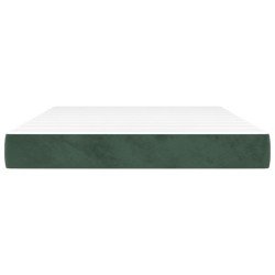 Matelas de lit à ressorts ensachés fermeté moyenne Vert foncé 140x200x20 cm 629057629057