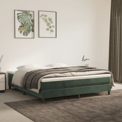Matelas de lit à ressorts ensachés fermeté moyenne Vert foncé 180x200x20 cm 629058629058