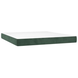Matelas de lit à ressorts ensachés fermeté moyenne Vert foncé 180x200x20 cm 629058629058