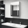Armoire de salle de bain à miroir LED gris béton 50x13x70 cm 629062629062