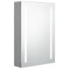 Armoire de salle de bain à miroir LED gris béton 50x13x70 cm 629062629062