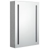 Armoire de salle de bain à miroir LED gris béton 50x13x70 cm 629062629062