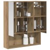Armoire Miroir de Salle de Bain Chêne artisan 60 x 14.5 x 70 cm 629066629066