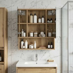 Armoire Miroir de Salle de Bain Chêne artisan 60 x 14.5 x 70 cm 629066629066
