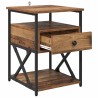 Cabinet de chevet avec tiroir 2 pcs Bois ancien 40 x 42 x 55 cm 629080629080