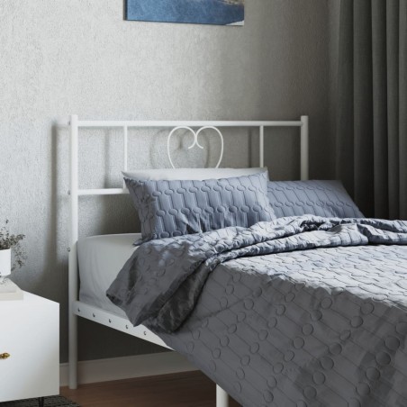  Tête de lit métal blanc 90 cm 