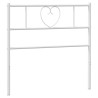  Tête de lit métal blanc 90 cm 