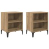 Cabinet de chevet 2 pc Chêne artisanal 40 x 30 x 50 cm 629086629086