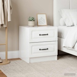 Cabinet de chevet 2 pcs Blanc brillant 43 x 34,5 x 44,5 cm 629087629087
