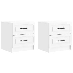 Cabinet de chevet 2 pcs Blanc brillant 43 x 34,5 x 44,5 cm 629087629087