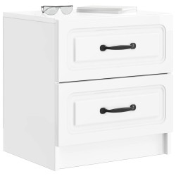 Cabinet de chevet 2 pcs Blanc brillant 43 x 34,5 x 44,5 cm 629087629087
