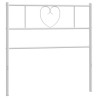  Tête de lit métal blanc 90 cm 