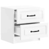 Cabinet de chevet 2 pcs Blanc brillant 43 x 34,5 x 44,5 cm 629087629087