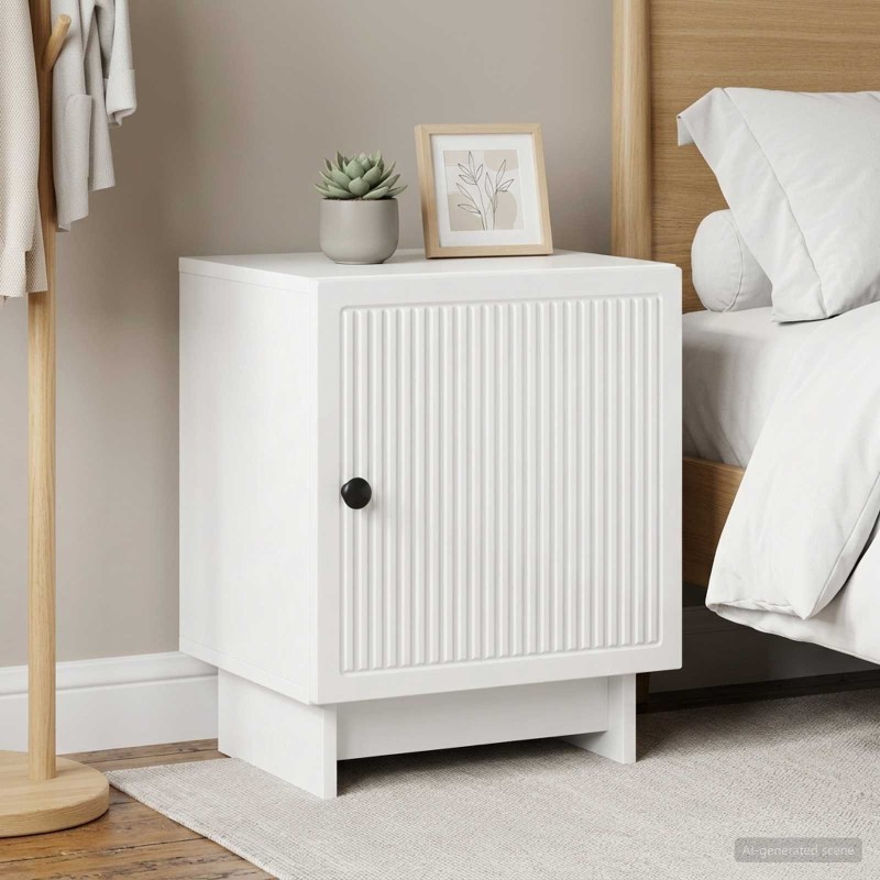 Cabinet de chevet 2 pcs Blanc brillant 43 x 34,5 x 50 cm 629088629088