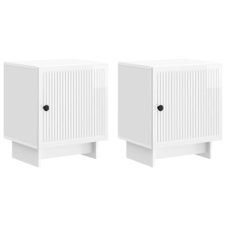 Cabinet de chevet 2 pcs Blanc brillant 43 x 34,5 x 50 cm 629088629088
