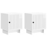 Cabinet de chevet 2 pcs Blanc brillant 43 x 34,5 x 50 cm 629088629088