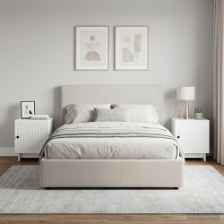 Cabinet de chevet 2 pcs Blanc brillant 43 x 34,5 x 50 cm 629088629088
